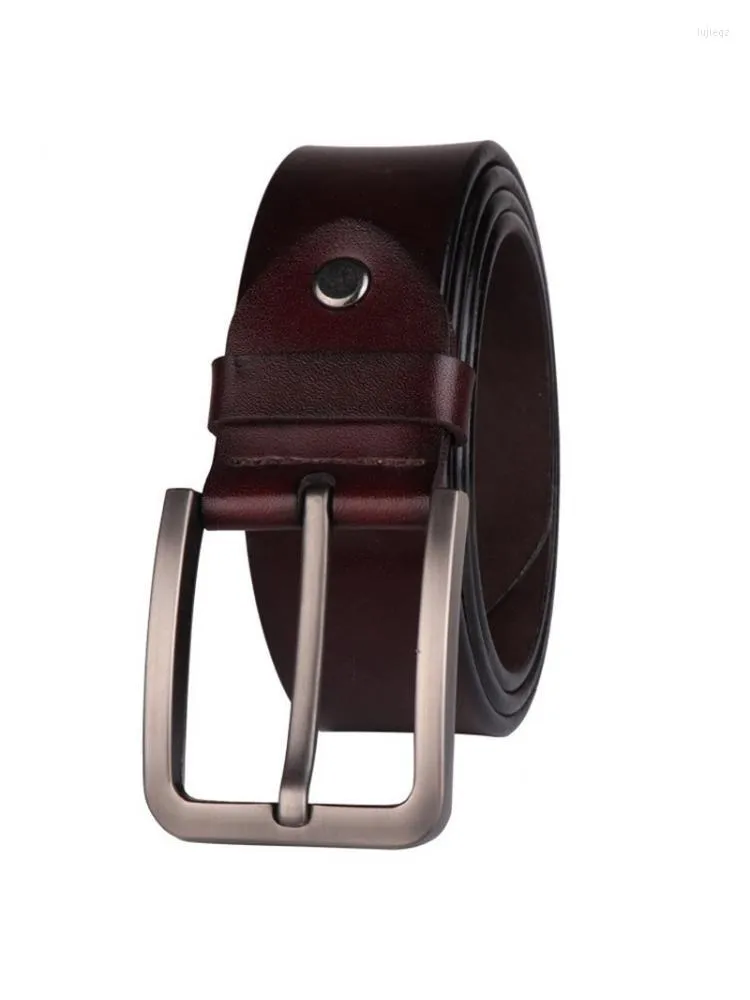 Belts High Quality Design Vintage Leather Belt Men Wide Jeans Casual Pants Accessories Black Brown Orange 105-130CM