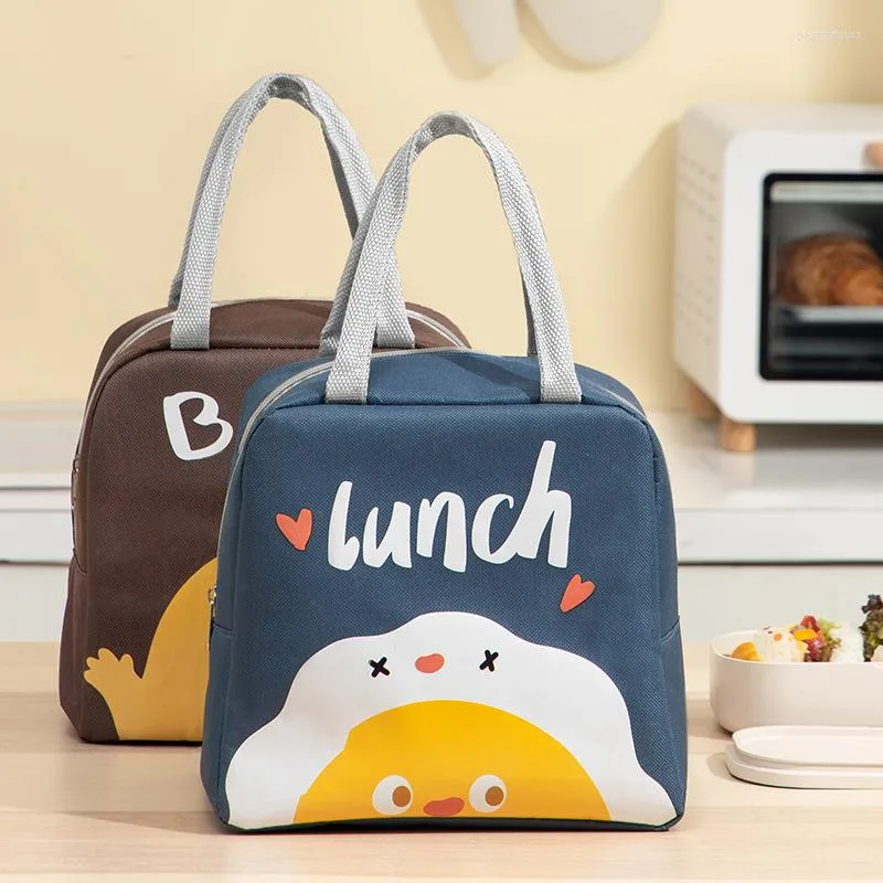 Storage Bags Thermal Insulated Bag Lunch Box For Women Portable Fridge Tote Cooler Handbags Kawaii Food Work