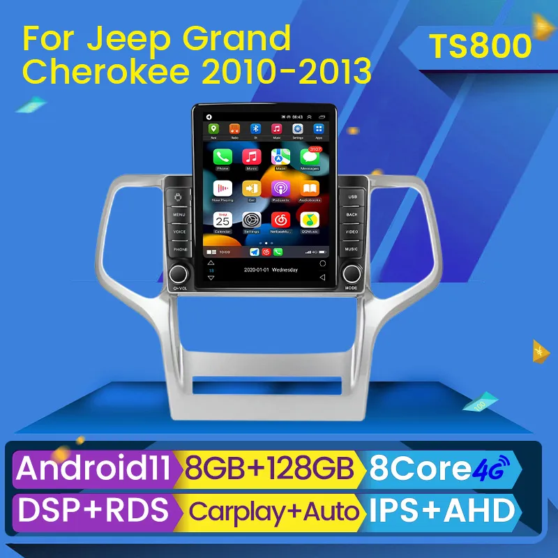 Android Player 2 DIN CAR DVD Radio MultiMedia Stereo для Jeep Grand Cherok 2008-2013 Navigation GPS Autoradio BT