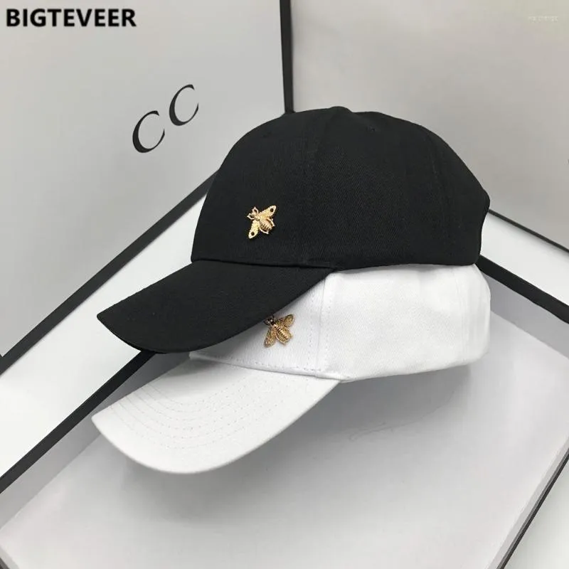 Ball Caps 2022 Spring Metal Bee Berretto da baseball da donna Fashion Cotton Casual Men's Visor Snapback Designer di marca Cappello Hip Hop Unisex