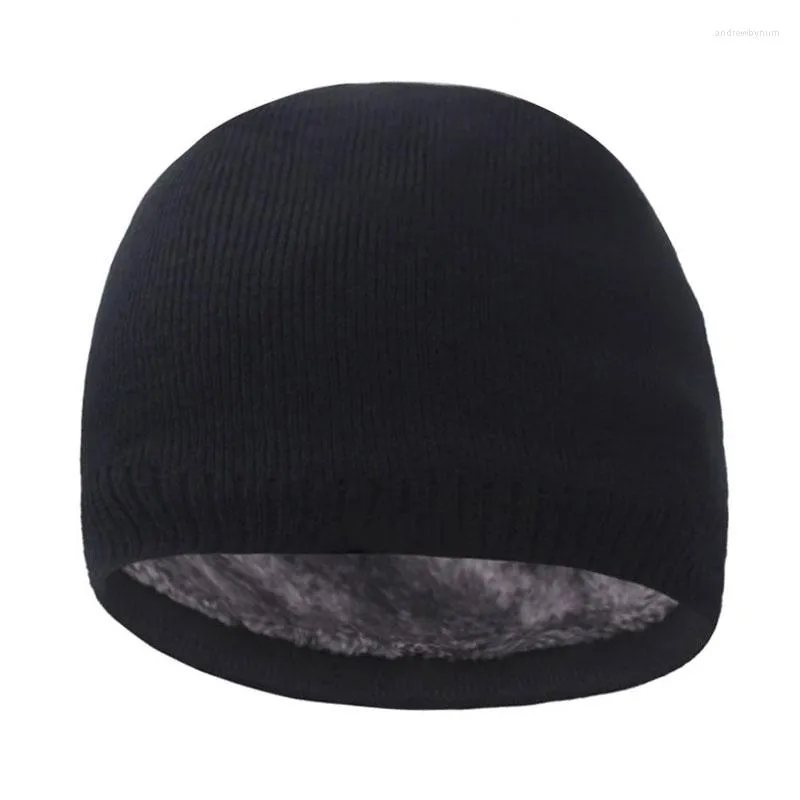 Berets Skullies Beanies Männer Gestrickte Hut Winter Hüte Für Frauen Caps männer Beanie Gorro Warme Dicke Fell Motorhaube Homme schädel Kappe