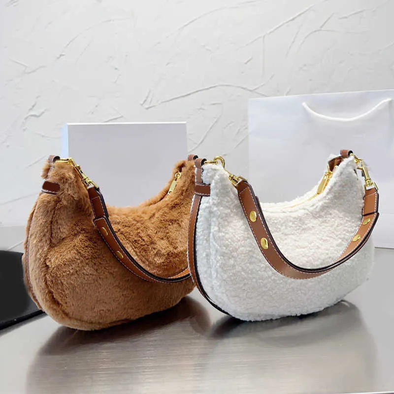 sac de designer pour femmes fourrure sacs à main selle sous les bras sacs femmes épaule pois petits pains sac à main en cuir concepteur embrayage bandoulière femme sacs à main 220413