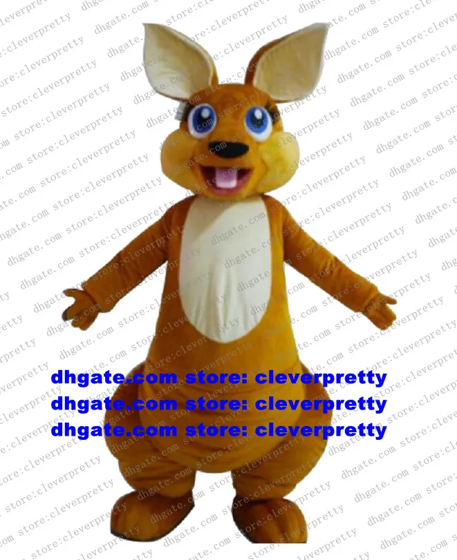 Brown kangaroo roo mascotte kostuum volwassen stripfiguur outfit entertainment prestatie huwelijksceremonie cx023