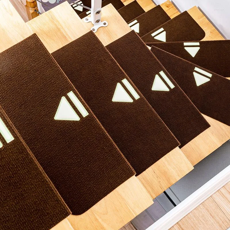 Carpets Triangle Arrow Embroidery Luminous Pattern Stair Mat Practical Multiple Available
