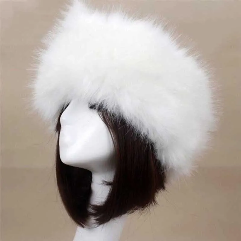 Feanie/crânio Caps Mulheres de inverno Moda russa grossa grossa quentes feijs fofos falsos chapéu de pele falsa vazia Capéu -cabeças de inverno chapéu grosso t2221020