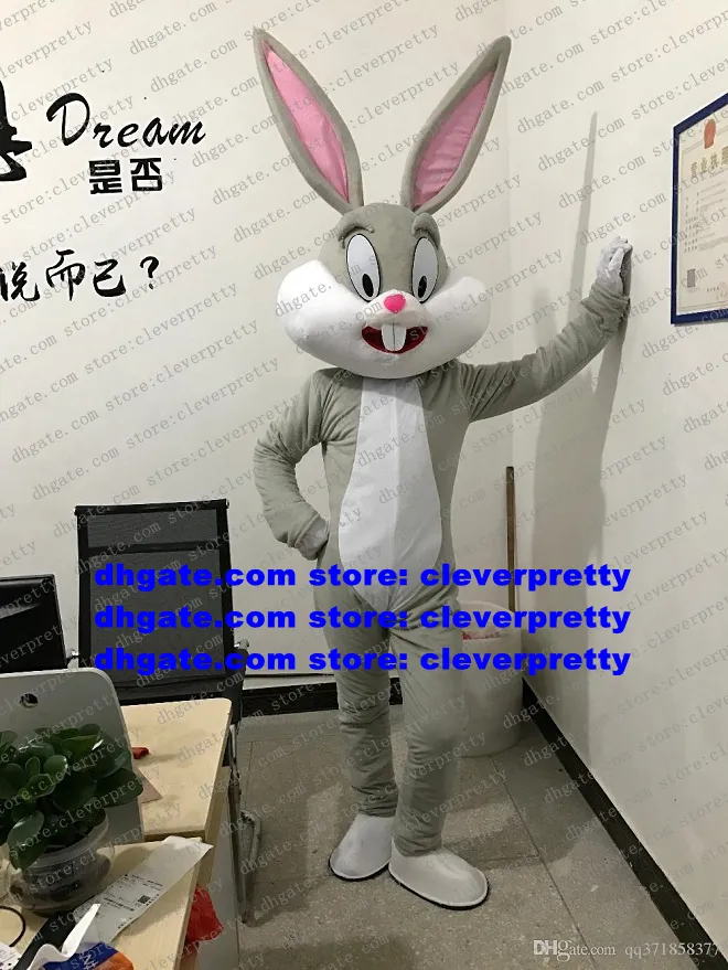 Bugs Bunny Rabbit Traje Mascote Adulto Personagem de Desenho Animado Roupa Terno Marca Promoção Aniversário Parabéns CX2038