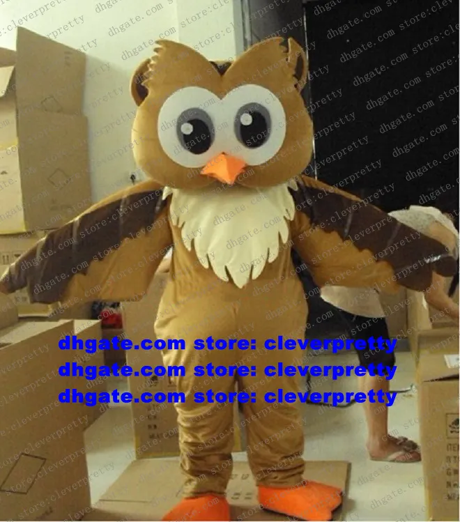 Brown Owl Blue Owlet Mascot Costume Mascotte Adult Cartoon Character Outfit Suit Company Promotion Early Childhood Teaching No.887