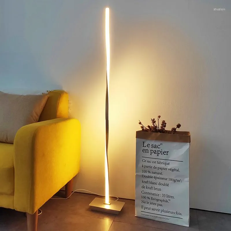 Lampy podłogowe nowoczesne lampy aluminiowe LED stojak na sypialnię salon biuro lampa stojąca lambader lampadaire