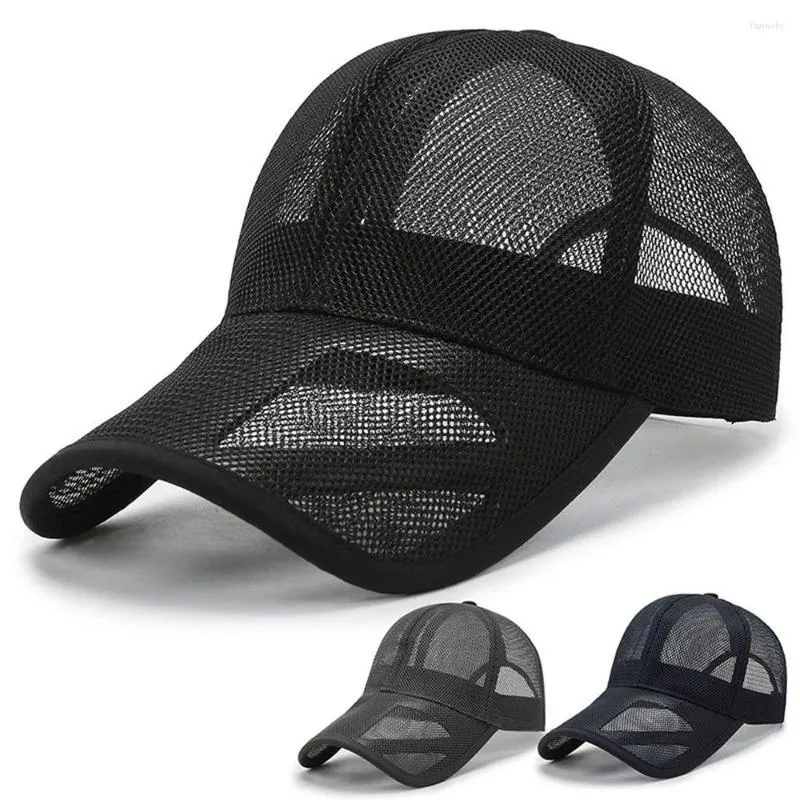 Ball Caps Fashion Outdoor Sport Sun Hat Men's Summer Hollow Breathable Large Size Baseball Cap Mesh Casual Protection