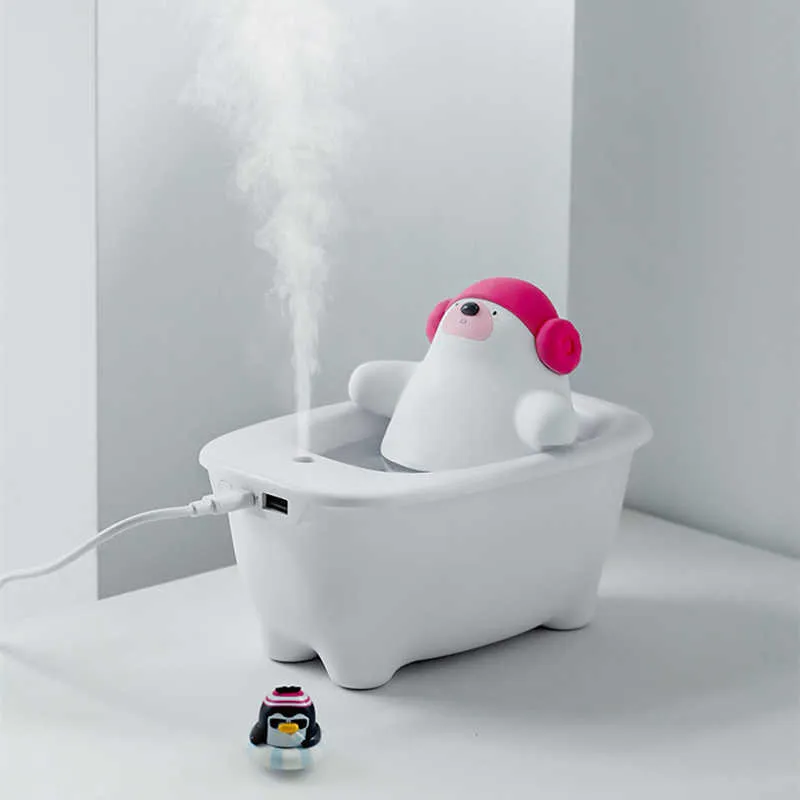 Bear bathtub air humidifier home bedroom small dormitory student mini USB desktop