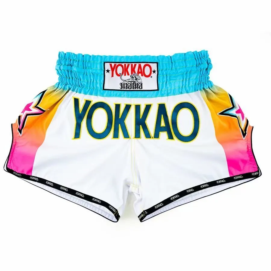 YOKKAO ムエタイショーツ 白 Amazon.co.jp: YOKKAO ムエタイパンツ 白「PAYASO」 L venum系
