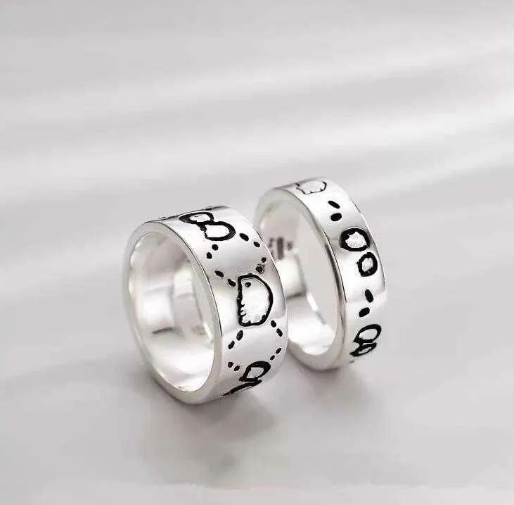 Designer High Quality Skull Street Titanium Steel Band Ring Fashion Couple Party Wedding Men And Women Jewelry Punk Rings Gift