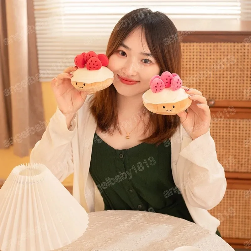 10/20cm Cute Strawberry Cake Plush Toy Soft Stuffed Lovely Fruit Dessert Party Decoration Children Birthday Gifts