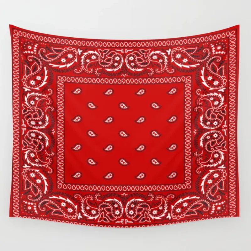 Arazzi Paisley Bandana Red Southwestern Boho Arazzo Appeso a parete Copriletto Arte Coperta Asciugamano Tenda per finestra 221026