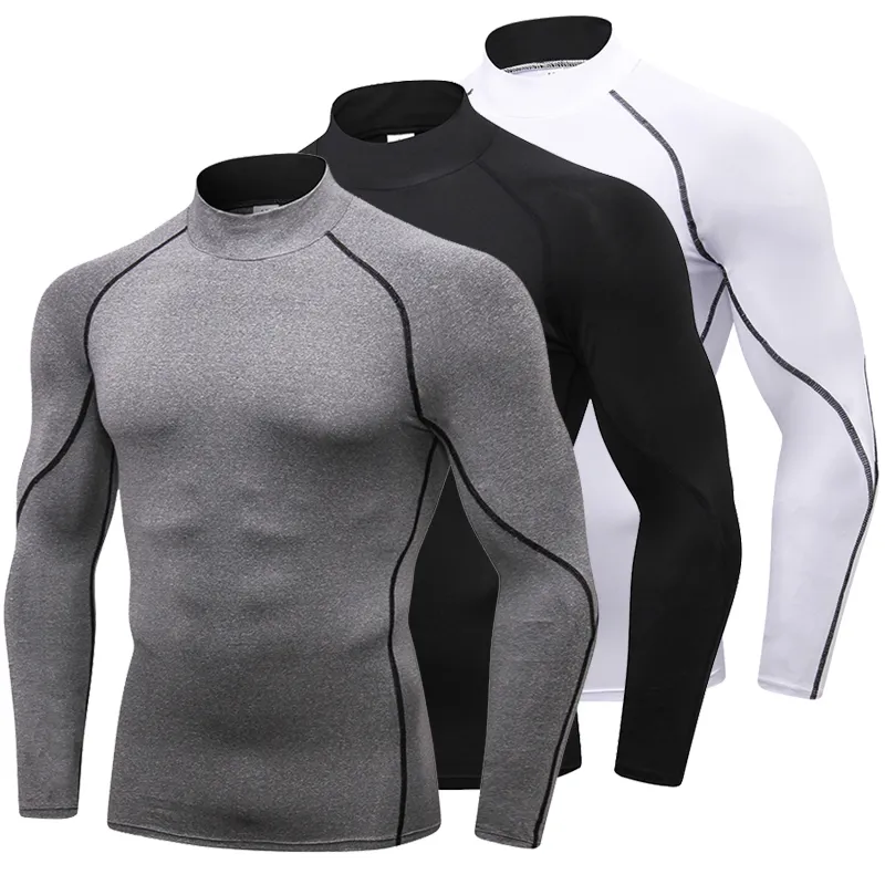 Vêtements de sport Rashguard Chemise de course pour hommes Compression à manches longues T-shirt de musculation Hommes Séchage rapide Extensible Fitness Sport Collants 221025