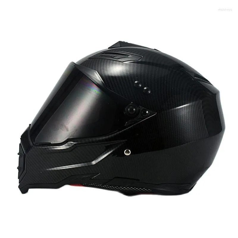 Casques de moto 2022 Vendre un casque de motocross adulte Atv Dirt Bike Racing Style 716 ; Matériau ABS en fibre de carbone MaBlack