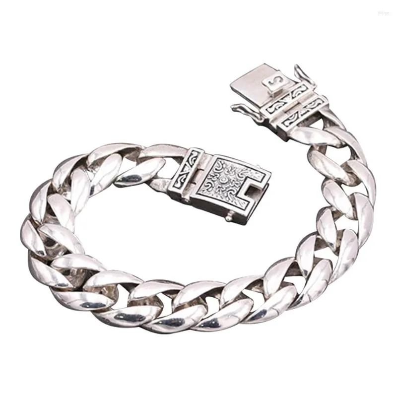 Link Bracelets Beadsnice S925 Sterling Silver Fashion Jewelry Men 's Retro Thai Bracelet Double Insurance