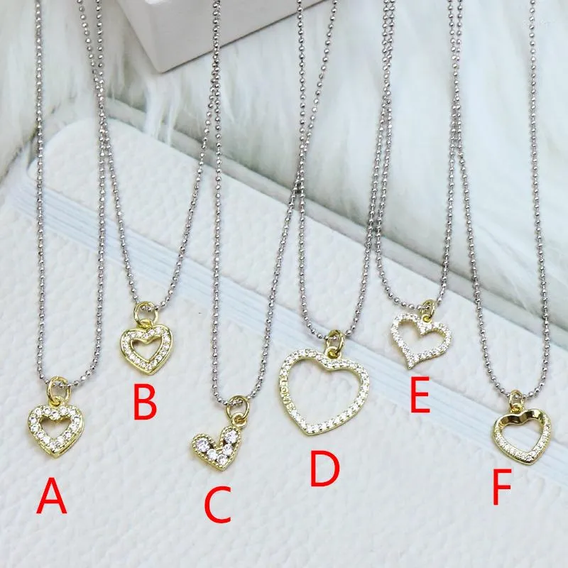 Pendant Necklaces 10 Pcs Heart Shape Necklace Fashion Jewelry Gold GIft For Women Elegant Jewerly 21122