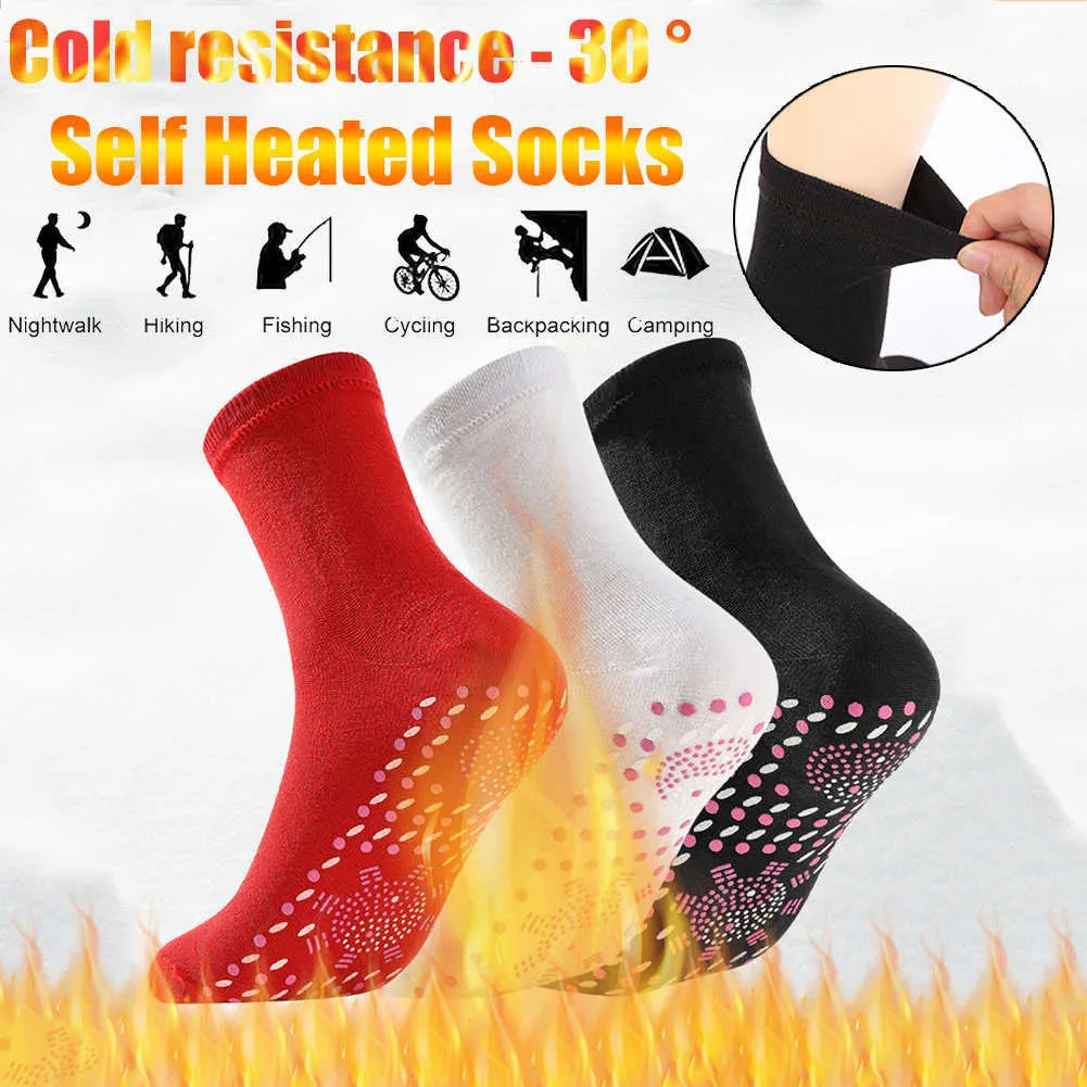 الجوارب الرياضية Zelf Verwarmd Sokken Massage Anti-Bevriezing Magnetische Anti-Vermoeidheid Warmte Gesoerde Thermische Winter Warme L221026