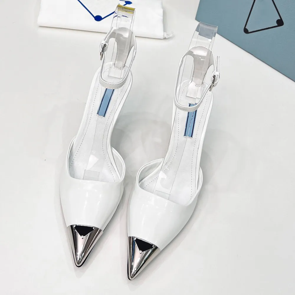 Girls Faux Leather Iridescent Heel Shoes | The Children's Place - WHITE