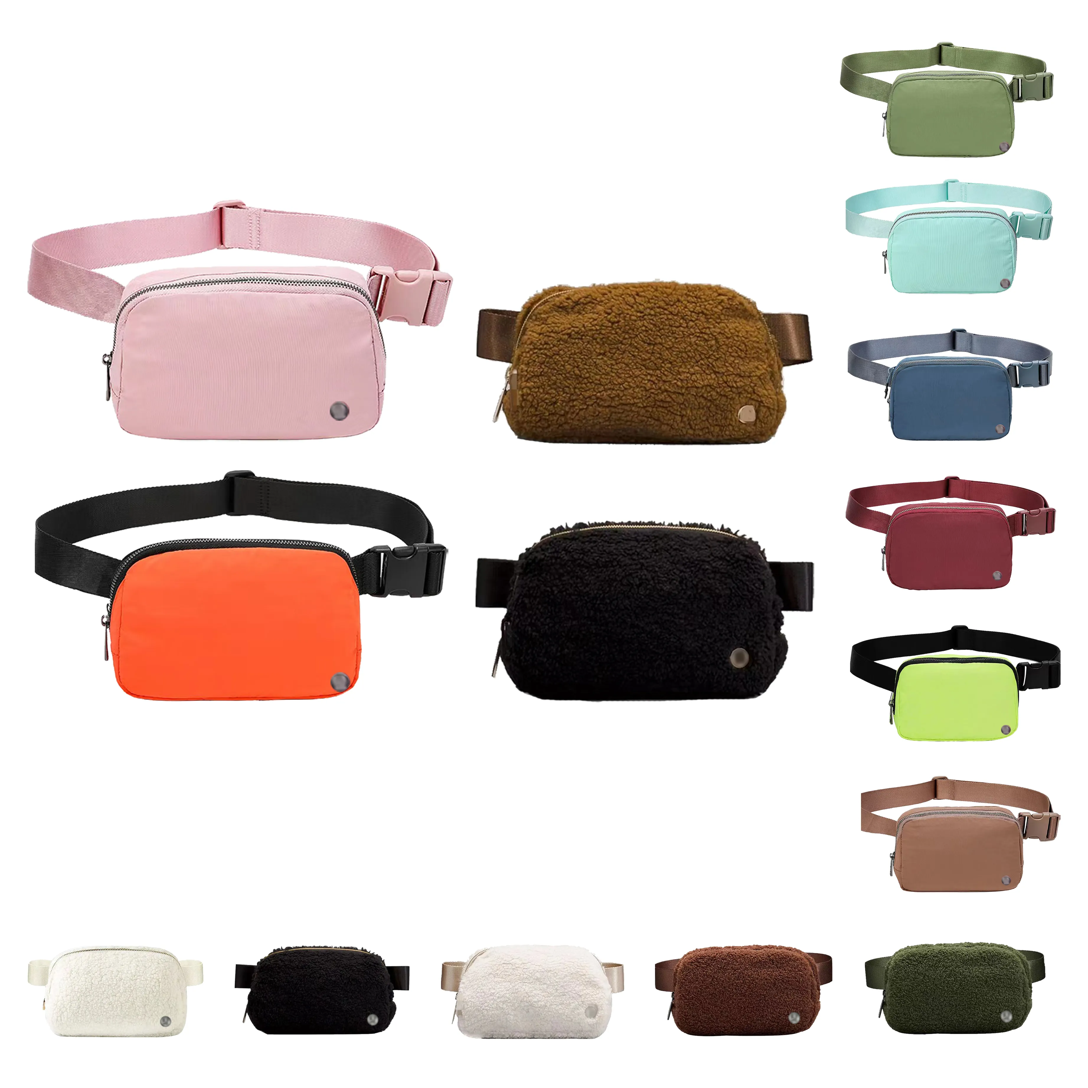 Lyx Designers Midjeväskor lululemen dam lulu bälte Väskor sport bumbag bröst yoga midjeväska handväska fanny pack clutch bum bag Nylon Cross Body Shoulder gymväska