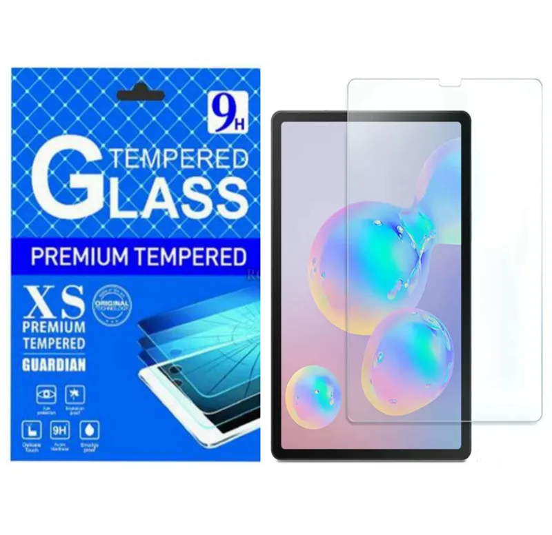 Protecteur d'écran en verre trempé pour Samsung Galaxy Tab S7 S6 lite S5E S8 Tab A7 A 8.0 8.7 10.1 10.4 10.5 11 2021 2022 Film de protection sans bulles avec boîte de vente au détail