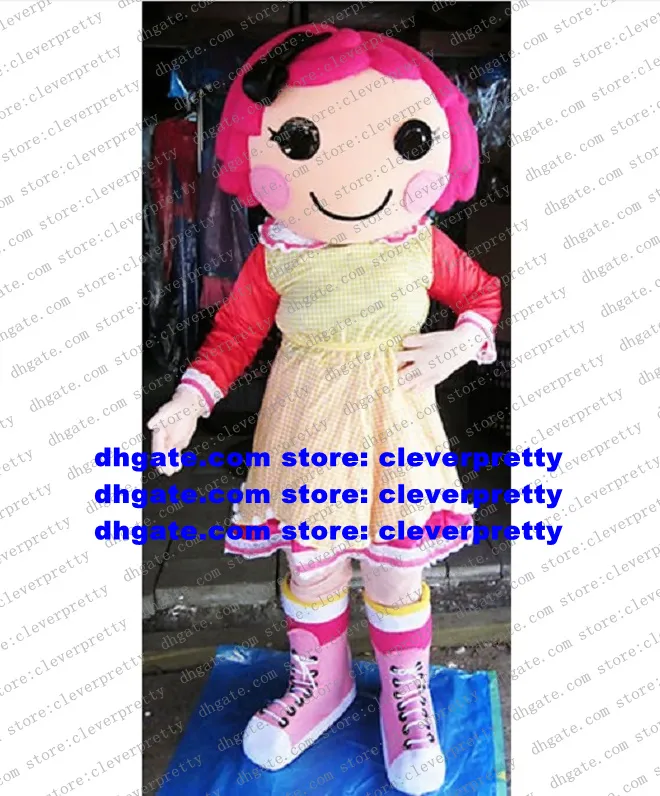 Lalaloopsy Costume della mascotte Mascotte Bambina Lassock Personaggio dei cartoni animati per adulti Vestito Vestito Fiere Pianificazione della moda No.1851