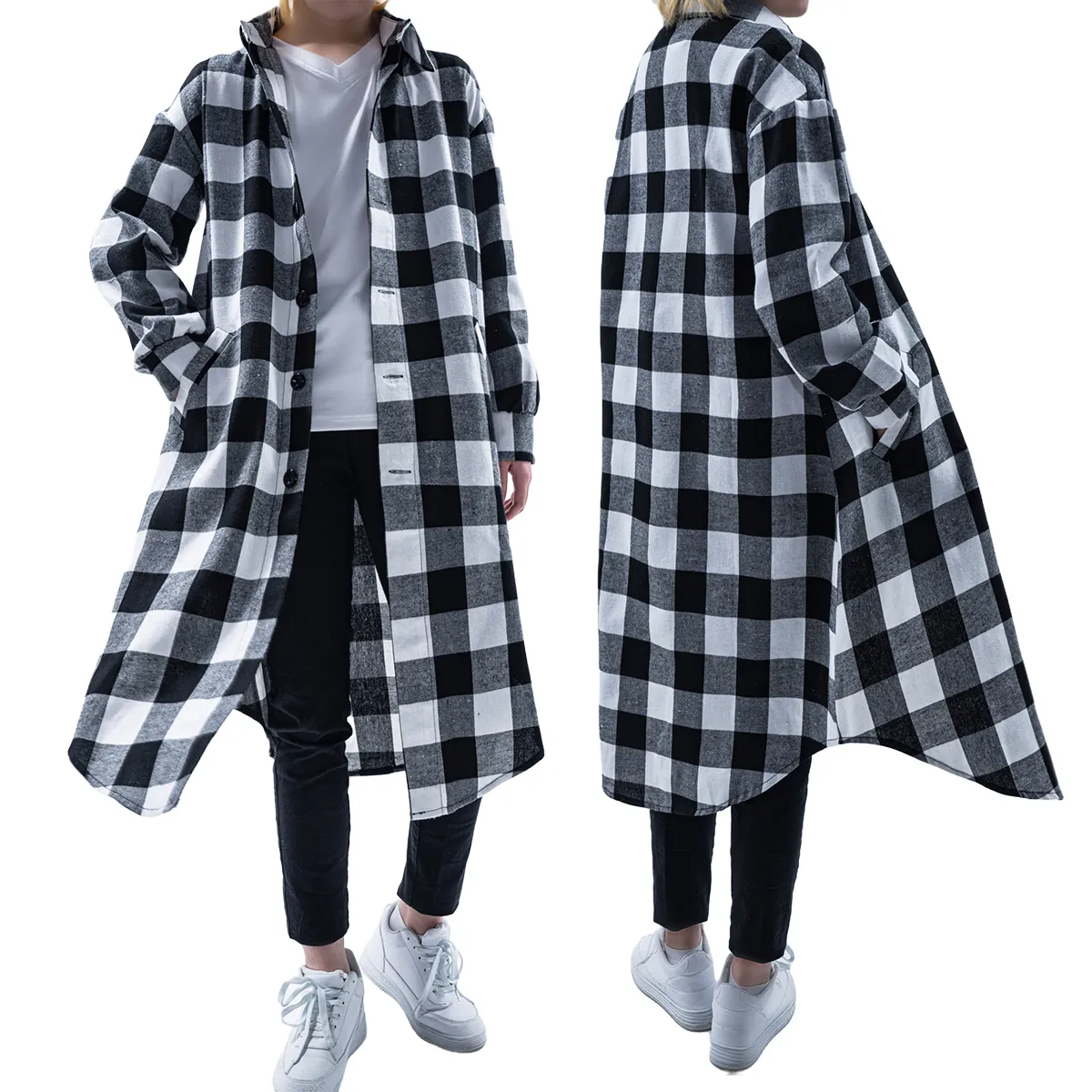 Anime Costumes Mens Plaid Cosplay Set Long Sleeve Shirt Jacket
