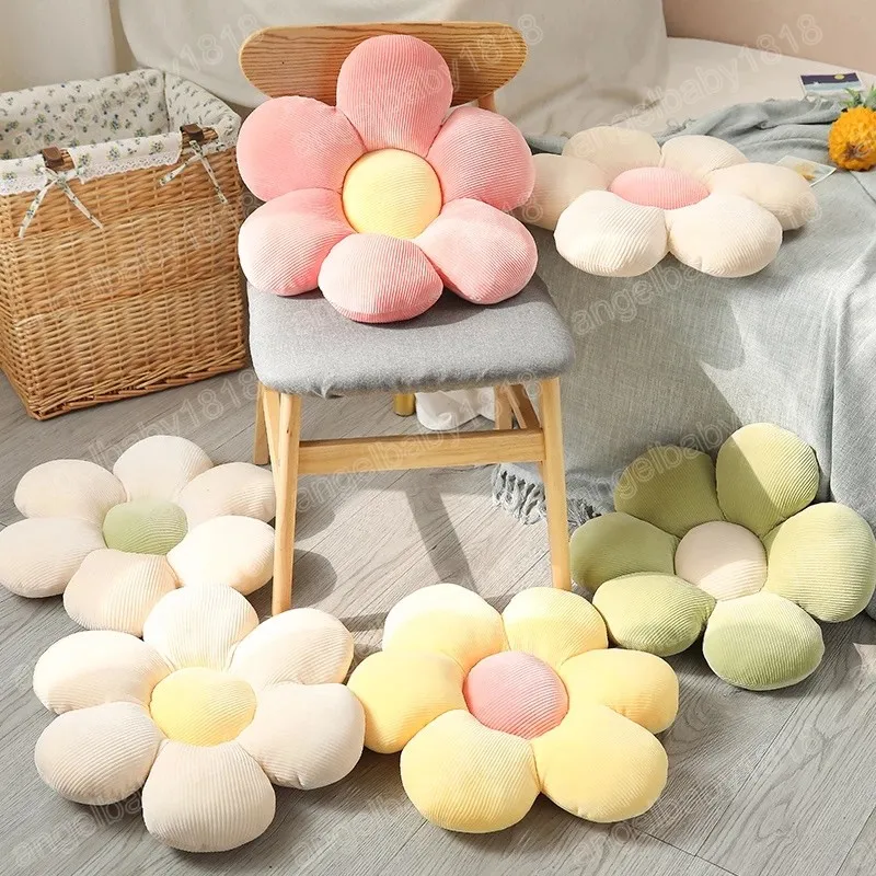 35-45cm coloré fleur en peluche oreiller jouet doux dessin animé plante en peluche poupée chaise coussin canapé enfants amoureux cadeaux d'anniversaire