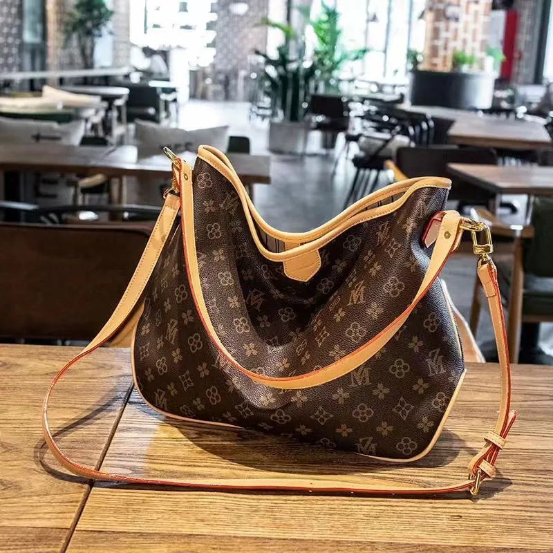 Sac de designer de luxe de haute qualité pour femmes sacs à main sacs à main pour femmes marque fourre-tout marron imprimé sacs à bandoulière en cuir Pu sac à main sac à bandoulière pour femmes grande taille 42cm