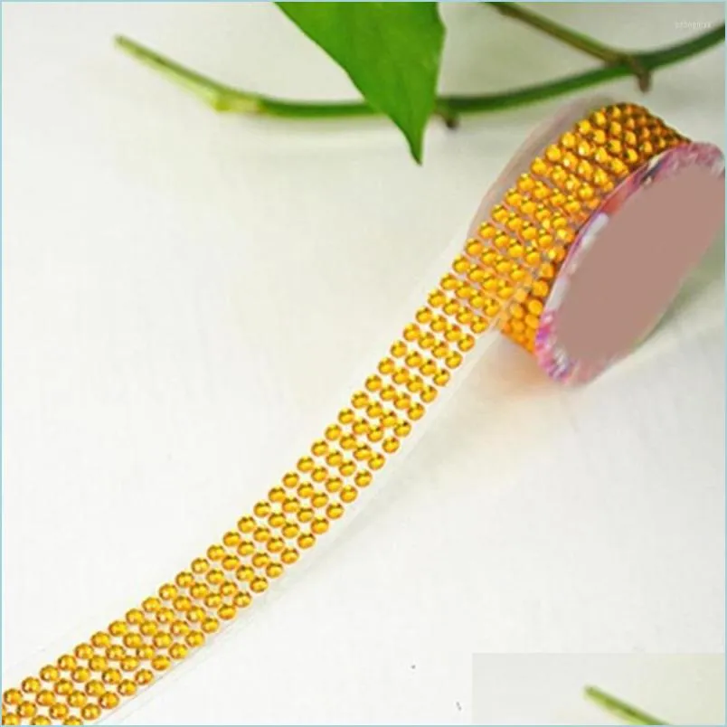 Gift Wrap Gift Wrap S Diy Selfadhesive Acrylic Rhinestones Stick On Scrapbooking Craft Sticker Tape Drop Delivery 2022 Home Garden F DHGSQ