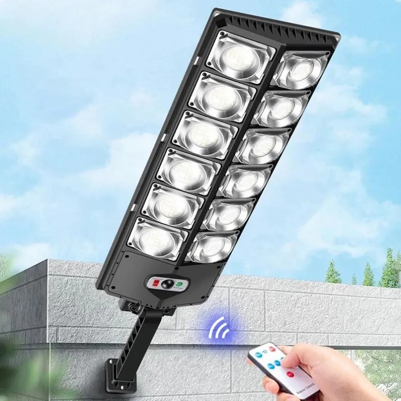 Projecteurs solaires à large faisceau, 600000 Lumens, éclairage extérieur, 990 LED, lampes de jardin, grand panneau, étanche, capteur de mouvement, réverbère