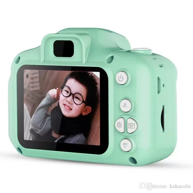 2022 Digital cameras Kids Mini SLR Cute 2MP Cam Cartoon Toys for Christmas Gift 2.0 Inches Screen Xmas