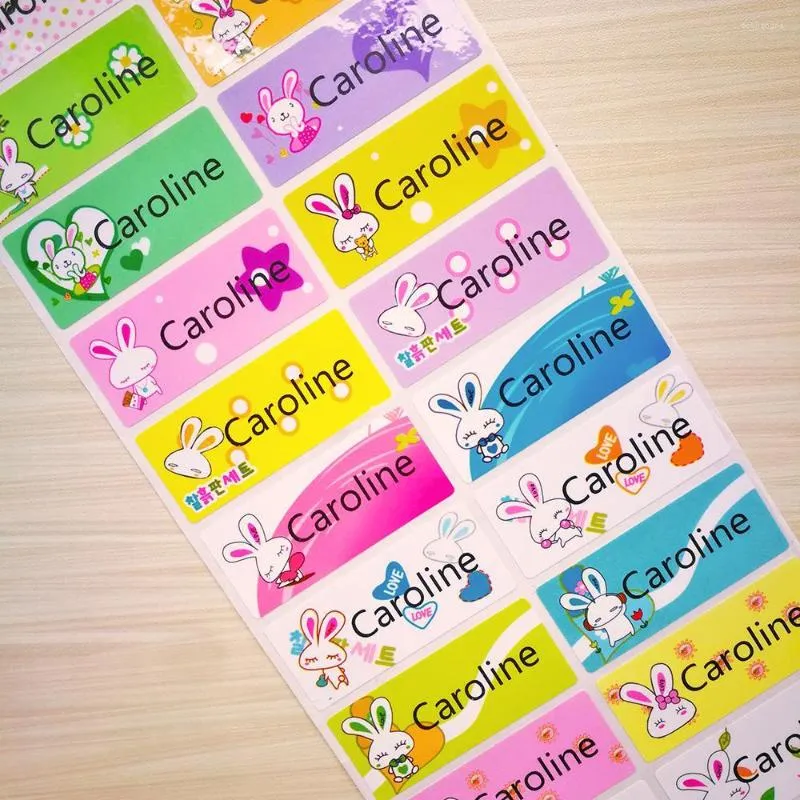 Geschenkpapier Persönliche Namensaufkleber Mode Anpassen Schule Briefpapier Etikett Wasserdichte Tags Aufkleber Aufkleber für Mädchen Scrapbooking