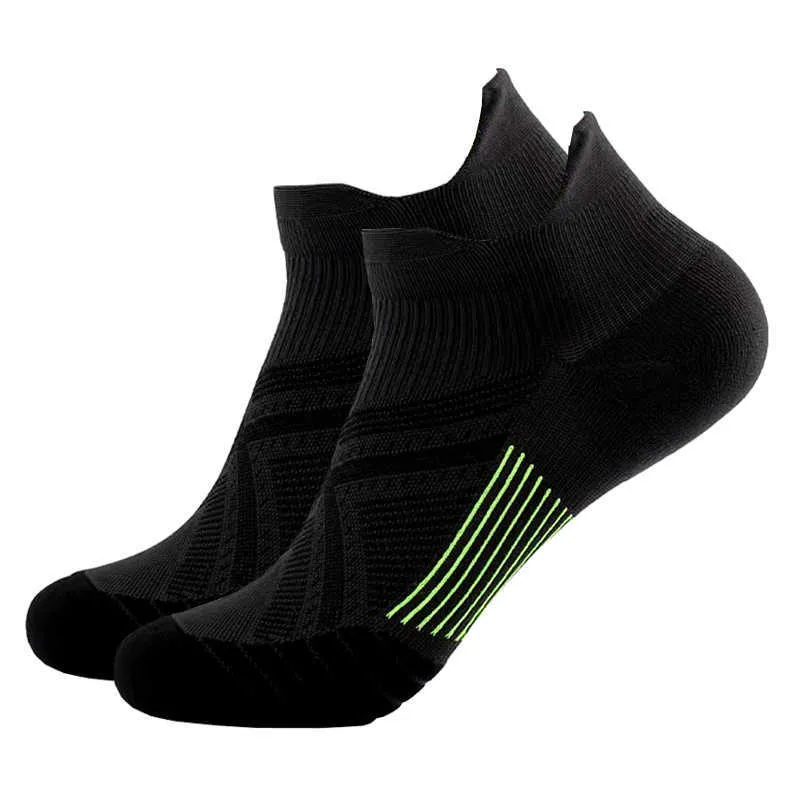 Sports Socks Niwe Sport Compression Running Ankle Black Adend snabb torr kondition Attic Short Layer Cut Out Sock L221026