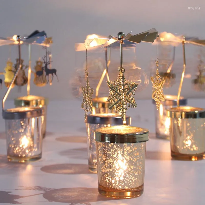 Kerstdecoraties Qifu Candle Holder Merry For Home 2022 Navidad Ornamenten Tafel Decor XAMS Geschenken Jaar 2023