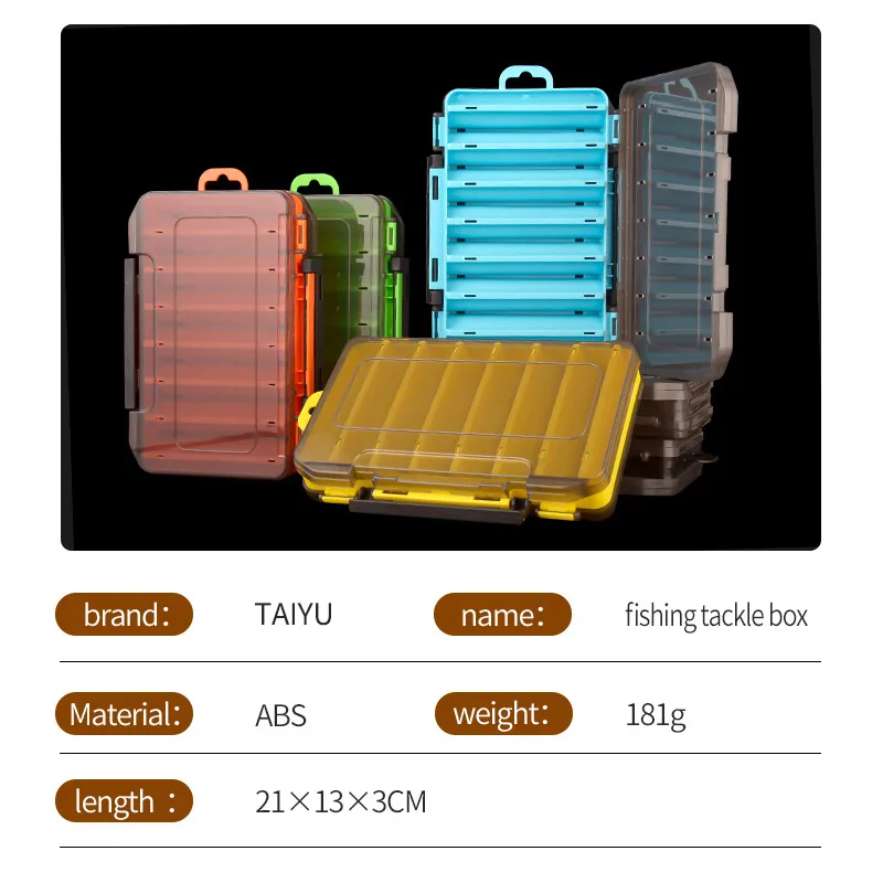 TAIYU Fishing Tackle Box 14 Compartments, Double Sided Screwdriver