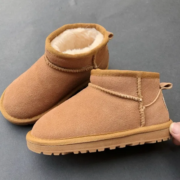 Australië Kinderen Hot Schoenen Meisjes Laarzen Winter Warm Enkel Peuter Jongens Bot zwart roze Schoen Kinderen Sneeuwlaars Kinderpluche ultra mini