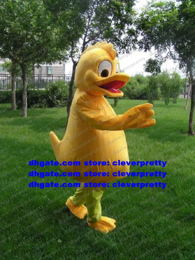 Gul Quacker Quackquack Duck Die Ente Maskot Dräkt Mascotte Vuxen seriefigur Outfit Kostym Varuhus Märke Figur No.345