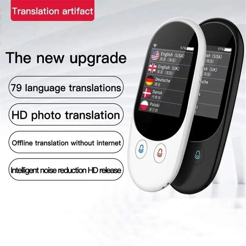 Tłumacze słowników Smart Instant Voice PO SKANNING Translator 2.4-calowy ekran dotykowy Wsparcie Wi-Fi Offline Portable Multi-Language Tłumaczenie 221025