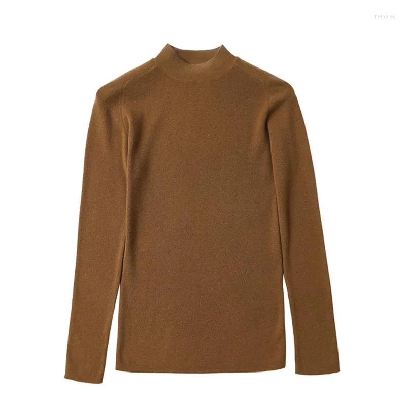 Kvinnors tr￶jor Kvinnor Pure Wool Pullovers vinter Ankomst O-hals Jumper Woman Solid Color Knitwear Girl Clothes Lady Top