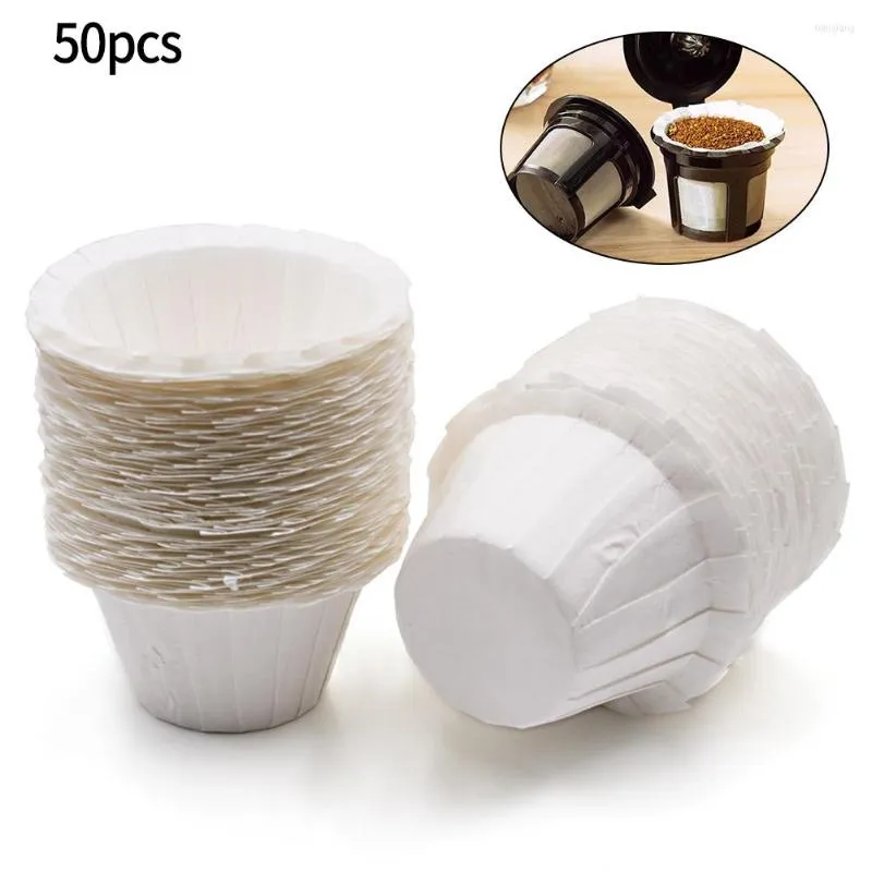 Bakeware Araçları Tek Kullanımlık Yedek K-Cup Kağıt Kahve Filtreleri Keurig Beyaz Filtre Kek Kupası Kase