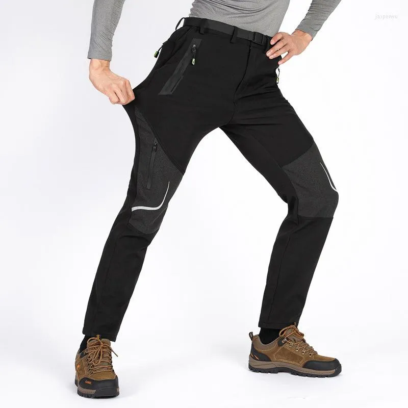 Herenbroek 2022 plus fluwelen mannen winter voor het wandelen van winddichte zweetwapenscargo klim camping pantalon homme