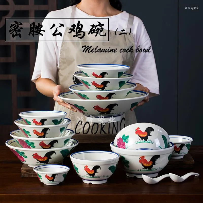 Bowls Restaurant Powitation Porcelain Beef Noodle Rice Trumpet Anti Fallware Tablemon