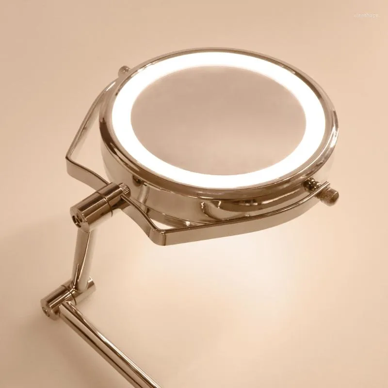 Mirrors 6 Inch 1X / 7X Double Side Bathroom Makeup Mirror Adjustable Wall Mounted Extend