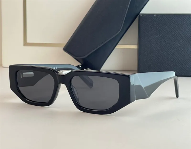 Moda tasarımcısı 09Z erkek kadın güneş gözlüğü bacaklar iki renkli ekleme asetat poligon şekli gözlük açık moda kişilik tarzı UV koruması kılıf ile birlikte gelir