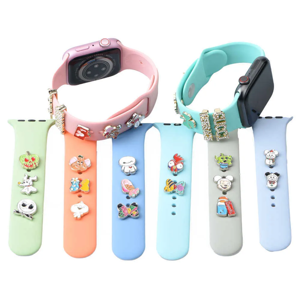 Decorative Ring Charms for Apple Watch Band Strap Creative Nails Accessories for iWatch Bracelet