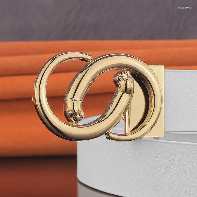 2022 Designer Leopard Head Slide Buckle Belt For Men Luxury Brand, 2