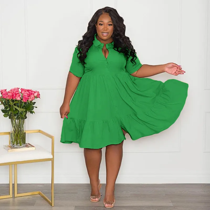Button down cheap swing dress