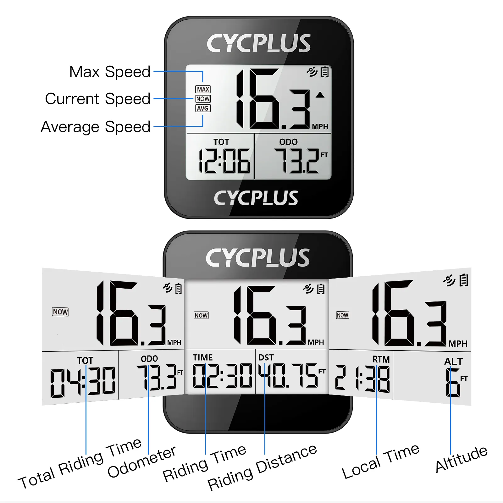 자전거 컴퓨터 CYCPLUS G1 GPS 자전거 컴퓨터 방수 속도계 무선 주행 거리계 마운트 홀더가있는 자전거 액세서리 221026
